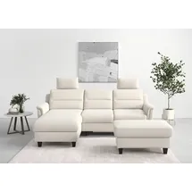 sit&more Ecksofa SIT & MORE "Farö L-Form", beige (creme), B:234cm H:90cm T:168cm, Sofas, Ecksofa, inklusive Federkern, wahlweise mit Bettfunktion und Bettkasten