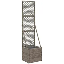 vidaXL Gartenpflanzer mit Gitter 35 x 30 x 135 cm Grau