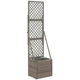 vidaXL Gartenpflanzer mit Gitter 35 x 30 x 135 cm Grau