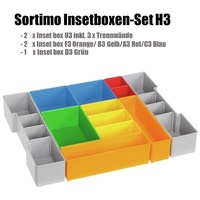 Sortimo L-BOXX 102 Insetboxen-Set A3/B3/D3/F3/G3/H3/BC3/CD3/L-Boxx mini