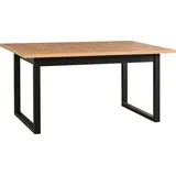 Esstisch Ikon 3 ausziehbar, Schwarz, rechteckig, 140-180x80x78 cm - Braun