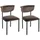 CLP Esszimmerstuhl Gambell Samt braun 2er Set