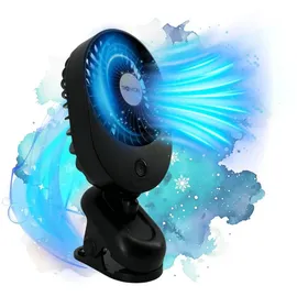 TronicXL Mini USB Ventilator 3 cm Klemmventilator Schwarz