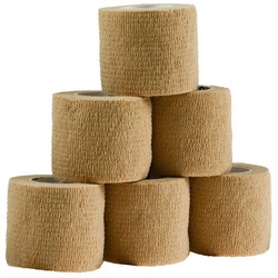 meDDio Bandage 1/3/6 Haftbandagen Größe+Farbe wählbar, 6 Stück 5 cm beige beige