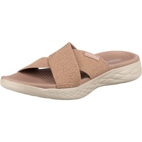 SKECHERS Damen On-the-go 600 Glistening Sandalen, Rose Gold Textile, 41 EU