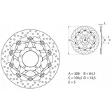 Brembo Bremsscheibe - Silver - One Size