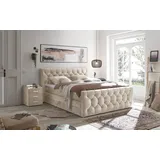 ED EXCITING DESIGN Boxspringbett Cashfield ¦ creme ¦ Maße (cm): B: 200 H: 113