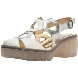 Fly london High-Heel-Sandalette Damen Silber/Weiß 37