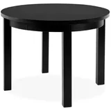 KONSIMO® Esstisch BALTE Ausziehbar Rund Esstisch, hergestellt in der EU, Loft&Industrial Stil, ausziehbar bis 220cm schwarz
