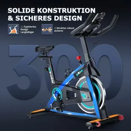 advamsoler Heimtrainer Fahrrad blau