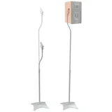Ricoo Lautsprecherständer Lautsprecher Ständer Universal BH08-G Höhenverstellbar Boxenständer Standfuss Stativ Boxen Speaker Stand Kabelführung, 1 Paar - Set 2 Stück Silber