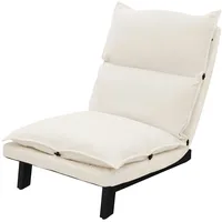 ML-Design Bodenstuhl Relaxsessel Bodensessel verstellbare Rückenlehne Loungesessel Beige