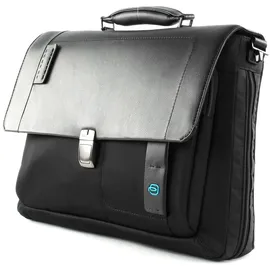 Piquadro P16 Expandable Computer Briefcase Chevron / Nero