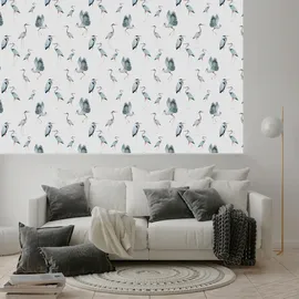 Queence Vinyltapete Nela 90x300 cm 0,9 m2 weiß 34193