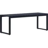 furnicato Gartenbank 120,5 x 45 x 40 cm Schwarz