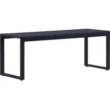 furnicato Gartenbank 120,5 x 45 x 40 cm Schwarz