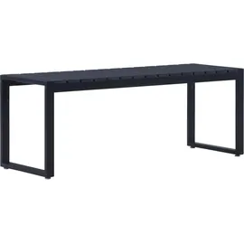 furnicato Gartenbank 120,5 x 45 x 40 cm Schwarz