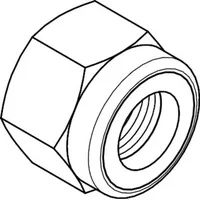 Industrial Quality Supplies ISO 7040 Sechskantmutter, Polyamidklemmteil, hohe Form,