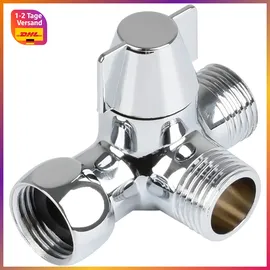 WENROU Dusche Adapter Umsteller 3-Wege Ventil Chrom
