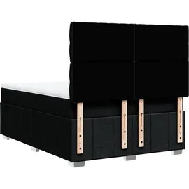 vidaXL Boxspringbett 140 x 200 cm Schwarz