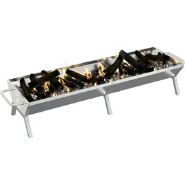 vidaXL Grill Silbern 158x42x31 cm