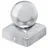 GAH Alberts Pfostenkappe 7 x 6 cm Weiß/Edelstahl