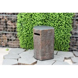 ELEMENTI Abdeckung für 11 kg Gasflaschen Naturstein-Optik 47 x 38 x 62 cm Braun