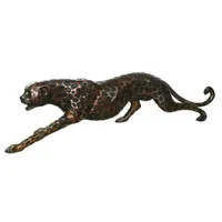 Casa Padrino Luxus Bronzefigur Gepard 115 x 17 x