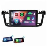 ESSGOO Für Peugeot 508 2011-2018 Android 14 Bunte Knöpfe Navi BT Autoradio (Digitalradio (DAB), RDS, FM, AM, Carplay Android Auto GPS Navi WIFI BT SWC)