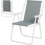 Woltu Campingstuhl klappbar, Klappstuhl Leichter für Outdoor, Angelstuhl mit Armlehnen, Strandstuhl Klapphocker für Camping Strand Garten Terrasse,