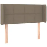 vidaXL Kopfteil mit Ohren Taupe 83x16x78/88 cm Stoff