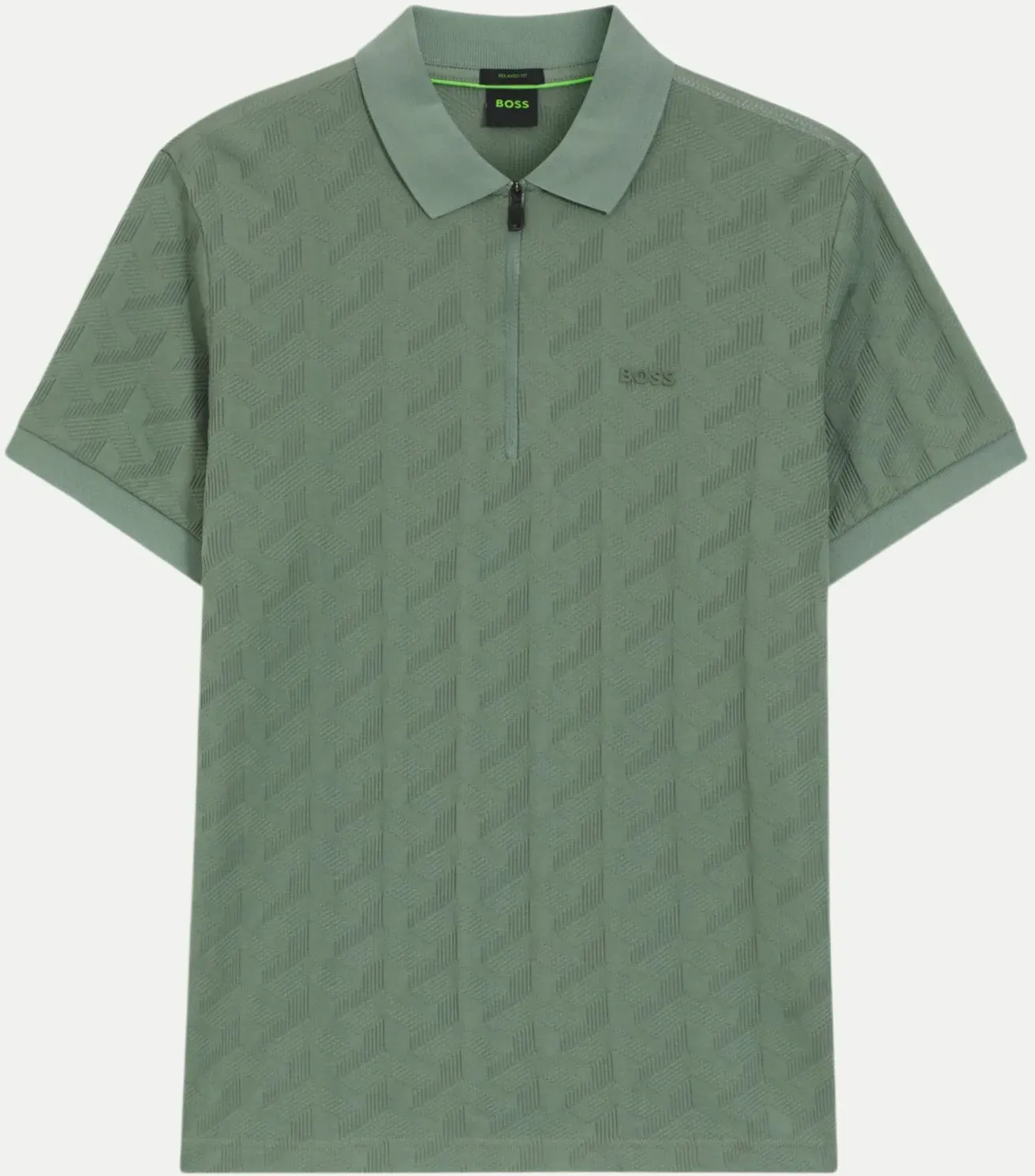 Poloshirt mit Jacquard-Muster Grün L