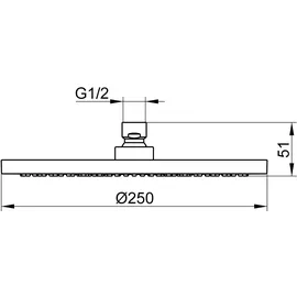 Keuco Kopfbrause rund 250 mm (59886010201)
