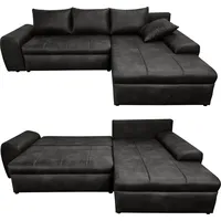 Luma-home Ecksofa Vintage Schlafsofa Eckcouch L-Sofa mit Ottomane u.