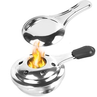 Lixada Edelstahl Alkoholkocher, Tragbarer Fondue Brenner Für Fondue Mini Alkoholbrenner Zubehör, Camping Spirituskocher für Fondue Speisewärmer, Picknick Rucksackreisen Reisen BBQ,Trockentopf-Küche