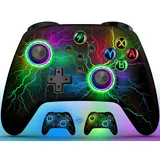 HELLCOOL Switch Controller - Kabellos Controller für Switch/Lite/OLED Konsole - Switch Controller mit Cooles RGB Look, Programmierbare/Turbo/Aufwachfunktion, Präzise Joysticks, Dual Motors Vibration