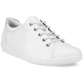 ECCO Soft 2.0 Tie Tie Hohe Sneaker Weiß, 35
