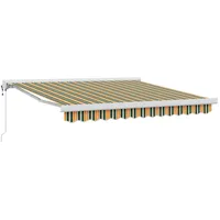 VidaXL Automatische einziehbare Markise Grün und Gelb 300x250 cm