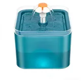 MODFU Trinkbrunnen LED Wasserbrunnen Katzenbrunnen Katzentrinkbrunnen Lichttrinkbrunnen 2 l, 2L Automatisch Wasserspender Katzen Hunde mit Filtersystem blau