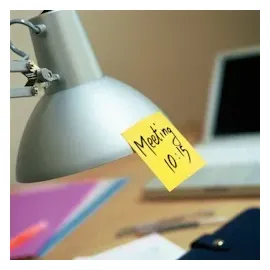 Post-it Super Sticky Haftnotizen 654-12SS-CY 76 x 76 mm 90 Blatt pro Block Gelb Quadratisch Unliniert 12 Stück