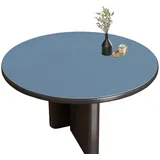 CIEEIN CIEHT PU Tischdecke Tischmatte Schreibtisch Tischfolie Rund Schutzfolie Tischfoli Tischschutz Matte Beideseiten Wasserdicht Dark Blau+Grün Rund 70cm