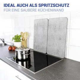 Wenko Herd-Abdeckplatte Universal Modell Beton grau