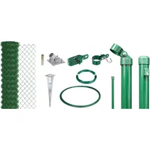 GAH Alberts Maschendrahtzaun Set 1,5 x 25 m grün beschichtet