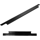 Gedotec Design Möbelgriff Küche Griffleiste schwarz matt - TRIM Black | Küchengriff Aluminium für Schubladen & Schranktüren | Alu-Griff Länge 346 mm | 1 Stück - Schubladengriff mit Harpunen-Steg