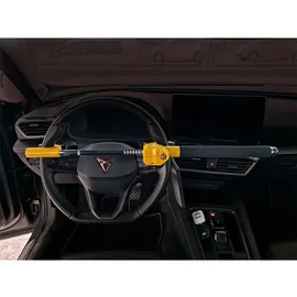 Urban UR978Y Lenkradkralle Doppelter Sicherheit Lenkradschloss Ohne/Mit Alarm Hi-Tech 120dB+LED, Sicherer und Sichtbarer Lenkradsperre, Patentiert Diebstahlsicherung Universal für Auto Wohnmobil PKW