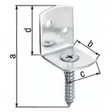 GAH Alberts Flechtzaunhalter 83 x 32 x 30 x 38 mm Edelstahl