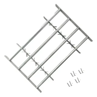 vidaXL Fenstergitter Verstellbar mit 4 Querstäben 1000-1500 mm