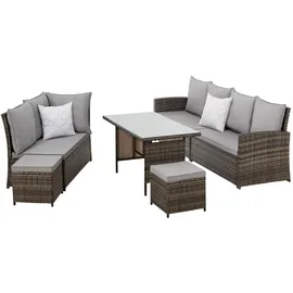 Svita Monroe Loungeset Polyrattan braun