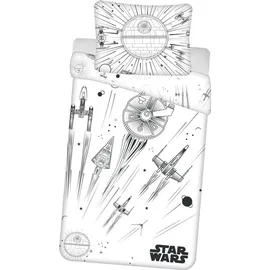 Star Wars - Kuschelige Bettwäsche mit Glow Effect Baumwolle, 140x200 cm, Kissen 70 x 90 cm