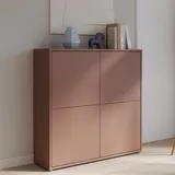 Forte Highboard 124,5 x 121,5 x 34,9 cm Terrakotta